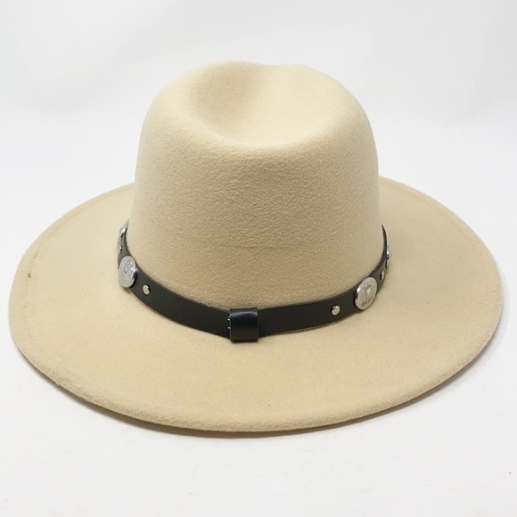 Western Boho Metal Band Classic Panama Hat - Picture 4 of 9
